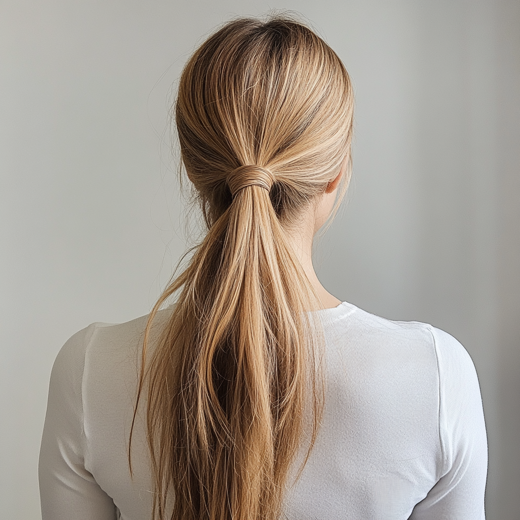 Twisted Ponytail for Long Hair